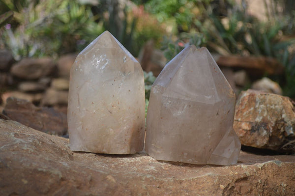 Polished Arcadian Quartz Crystals Points x 2 From Angola