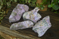 Natural Large Rough Stichtite & Serpentine Specimens x 4 From Barberton, South Africa