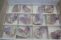 Natural Small Jacaranda Amethyst Specimens  x 12 From Mumbwa, Zambia - Toprock Gemstones and Minerals 