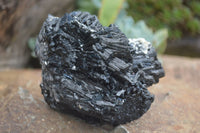 Natural Schorl Black Tourmaline Specimens With Hyalite Opal x 2 From Erongo Mountains, Namibia - TopRock