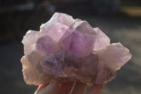 Natural Jacaranda Amethyst Clusters x 2 From Mumbwe, Zambia