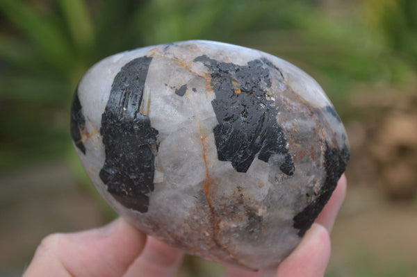 Polished Tourmalinated Quartz Standing Free Forms  x 4 From Namibia - TopRock