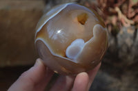 Polished Agate Spheres x 2 From Madagascar