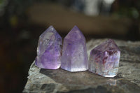 Polished Small Window Amethyst Points x 35 From Ankazobe, Madagascar