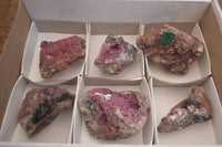 Natural Pink Salrose Cobaltion Dolomite Specimens x 6 From Kakanda, Congo