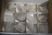 Natural Clear Quartz Crystals & Clusters  x 12 From Mpika, Zambia - Toprock Gemstones and Minerals 