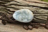 Polished Blue Celestite Eggs With Crystalline Centres  x 3 From Sakoany, Madagascar - TopRock