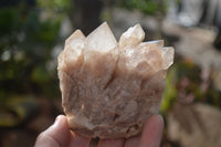 Natural Cascading Smokey Quartz Clusters x 3 From Luena, Congo