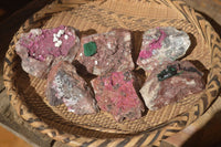 Natural Pink Salrose Cobaltion Dolomite Specimens x 6 From Kakanda, Congo