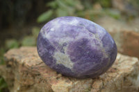 Polished Purple Lepidolite Palm Stones  x 12 From Zimbabwe