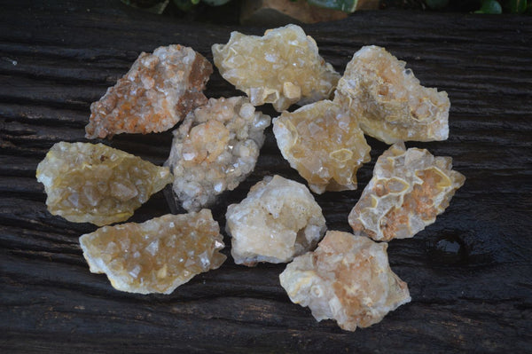 Natural Limonite Quartz Clusters x 12 From Solwezi, Zambia