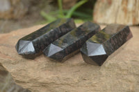 Polished New Sparkling Blue Iolite Points  x 3 From Madagascar - TopRock