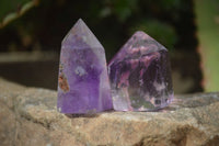 Polished Small Window Amethyst Points x 35 From Ankazobe, Madagascar