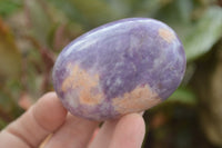 Polished Purple Lepidolite Palm Stones  x 12 From Zimbabwe