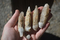 Natural Drusy Quartz Coated Calcite Crystals  x 12 From Alberts Mountain, Lesotho - Toprock Gemstones and Minerals 