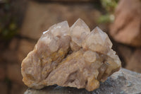 Natural Cascading Smokey Quartz Clusters x 2 From Luena, Congo