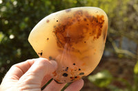 Polished Trio Of Dendritic Agate Standing Free Forms  x 3 From Moralambo, Madagascar - TopRock