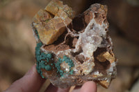 Natural Rare Ball Malachite On Drusy Quartz & Dolomite Specimens x 2 From Kambove, Congo