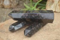 Polished New Sparkling Blue Iolite Points  x 3 From Madagascar - TopRock