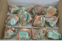 Natural Dioptase In Matrix Specimens  x 12 From Grootfontein, Namibia