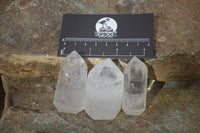 Polished Clear Quartz Crystal Points x 12 From Madagascar