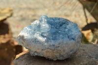 Polished Blue Celestite Crystal Eggs  x 2 From Sakoany, Madagascar - TopRock