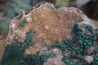 Natural Rare Ball Malachite On Drusy Quartz & Dolomite Matrix  x 1 From Kambove, Congo - Toprock Gemstones and Minerals 