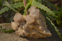 Natural Cascading Smokey Quartz Clusters x 2 From Luena, Congo