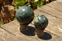 Polished Stromatolite / Kambamba Jasper Spheres  x 4 From Katsepy, Madagascar - TopRock