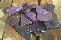 Polished Metallic Purpurite Cobbed Specimens x 12 From Erongo, Namibia