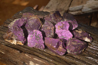 Natural Metallic Purpurite Cobbed Specimens x 12 From Erongo, Namibia