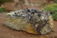 Natural Black Tourmaline Specimen With Hyalite Opal x 1 From Erongo Mountains, Namibia - TopRock