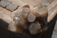 Natural Cascading White Phantom Smokey Quartz Clusters  x 2 From Luena, Congo - Toprock Gemstones and Minerals 