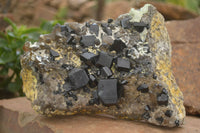 Natural Black Tourmaline Specimen With Hyalite Opal x 1 From Erongo Mountains, Namibia - TopRock