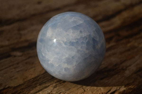 Polished Blue Calcite Spheres x 3 From Ihadilalana, Madagascar