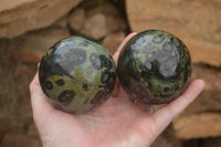 Polished Stromatolite / Kambamba Jasper Spheres  x 3 From Mahajanga, Madagascar - TopRock