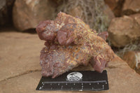 Natural Red Hematoid Quartz Specimens x 3 From Karoi, Zimbabwe - TopRock