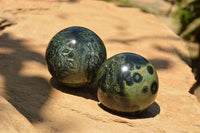 Polished Stromatolite / Kambamba Jasper Spheres  x 4 From Katsepy, Madagascar - TopRock