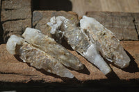 Natural Drusy Quartz Coated Calcite Crystals  x 12 From Alberts Mountain, Lesotho - Toprock Gemstones and Minerals 