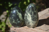 Polished Spotted Leopard Stone Standing Free Forms  x 6 From Zimbabwe