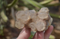 Natural Cascading Smokey Quartz Clusters x 3 From Luena, Congo