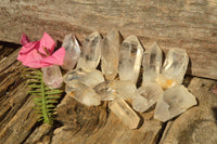 Natural Semi Optic Single Quartz Crystals x 35 From Serenje, Zambia - TopRock