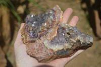 Natural Amethyst In Basalt Geode Specimens  x 6 From Zululand, South Africa - TopRock