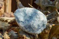 Polished Blue Celestite Crystal Eggs  x 2 From Sakoany, Madagascar - TopRock