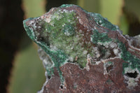 Natural Rare Ball Malachite On Drusy Quartz & Dolomite Specimens x 3 From Kambove, Congo