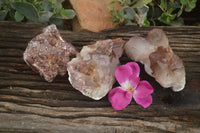 Natural Red Hematoid Quartz Specimens x 3 From Karoi, Zimbabwe - TopRock