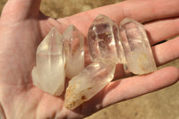 Natural Semi Optic Single Quartz Crystals x 35 From Serenje, Zambia - TopRock