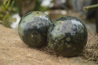 Polished Stromatolite / Kambamba Jasper Spheres  x 3 From Mahajanga, Madagascar - TopRock