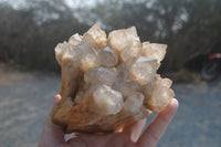 Natural Cascading Smokey Quartz Clusters x 2 From Luena, Congo