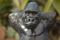 Polished  Black Serpentine Gorilla Carving x 1 From Zimbabwe